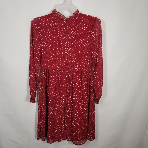 NWT Brickyard Buffalo Polka Dot‎ Ruffle Dress in Red Size Medium - Picture 5 of 7